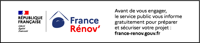 République française — France Rénov'. Avant de vous engager, le service public vous informe gratuitement pour préparer et sécuriser votre projet : france-renov.gouv.fr